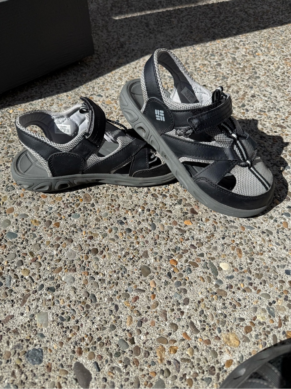 Columbia Kids Black and Grey Outdoor Sandals
